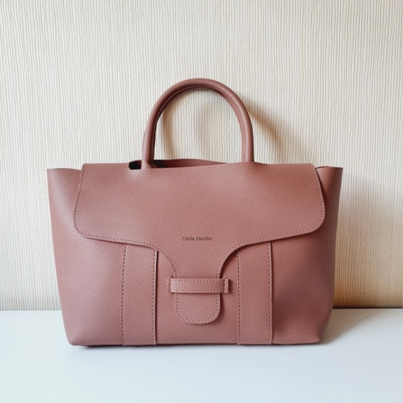 กระเป๋าถือ Olivia Hassler สีชมพู