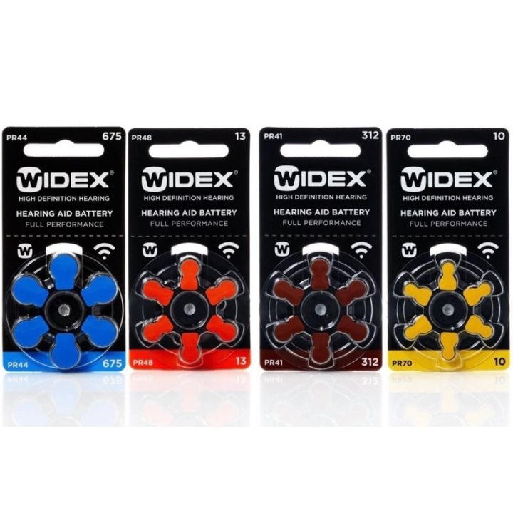 Widex ถ่านเครื่องช่วยฟัง เลือกรหัส 10,13, 312, 675 1.45V ของแท้ ของใหม่ (Made in UK)