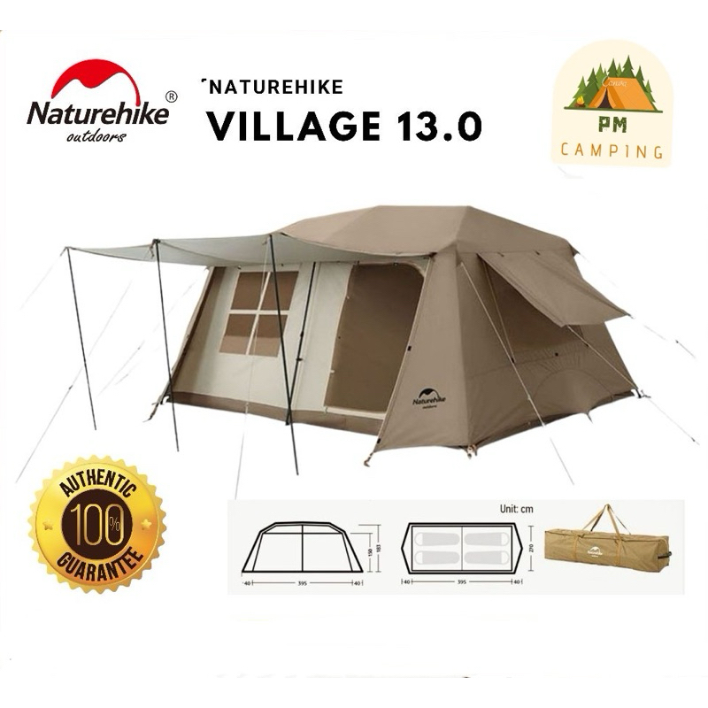 Naturehike Village 13 เต้นท์อัตโนมัติ  ระบายอากาศดี กางเก็บได้ง่าย นอนได้ 4-6 คน รับประกันของแท้ 100% พร้อมส่งในไทย