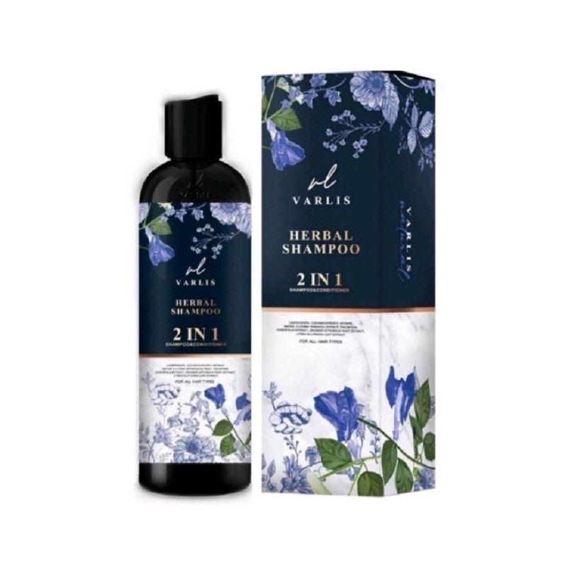 แชมพูวาริส Varlis แชมพูสมุนไพรวาริส ลดผมร่วง 2in1 แชมพูผสมครีมนวด จบในขวดเดียว Varlis Herbal Shampoo