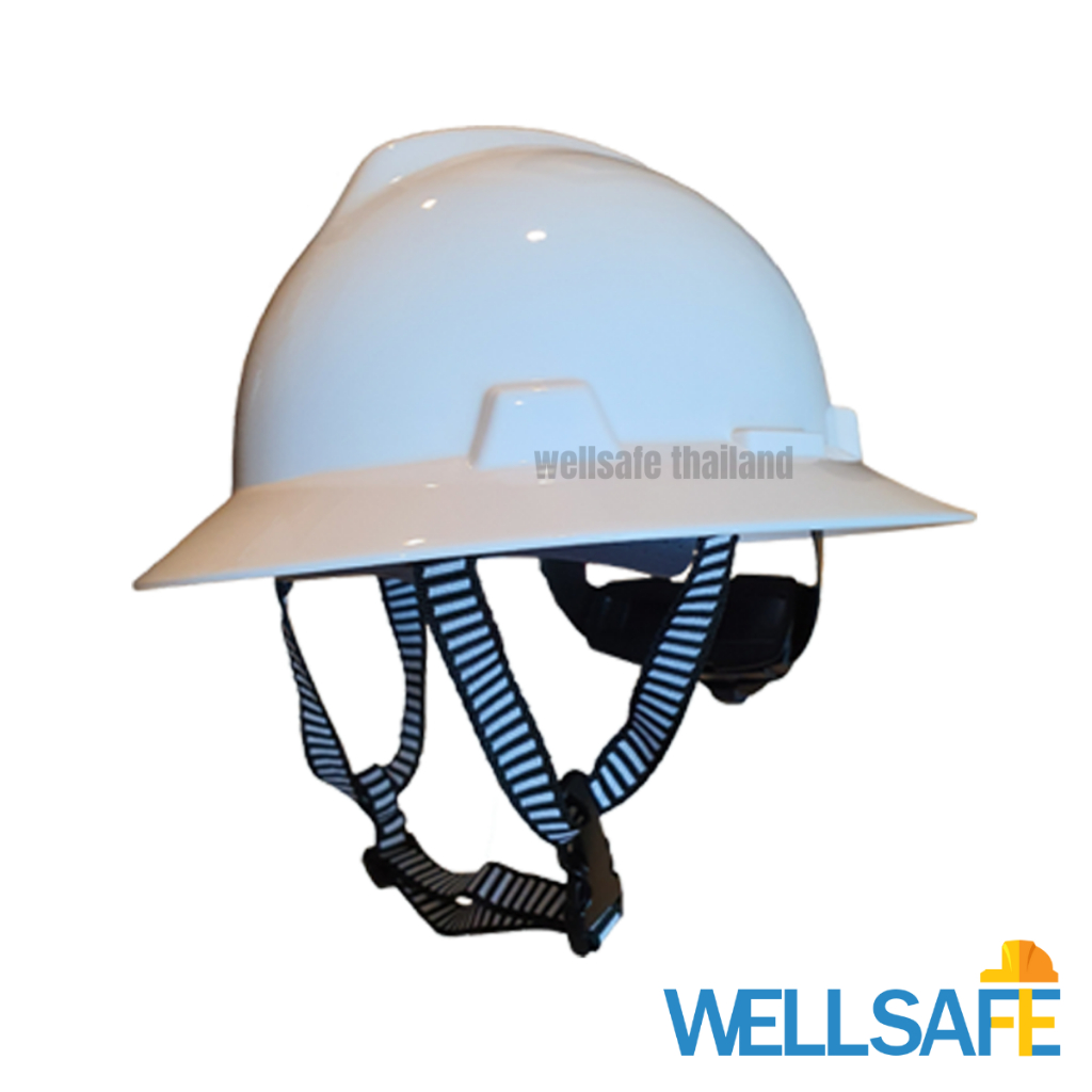 [เก็บโค้ด ลด 20%] MSA สายรัดคางหมวกเซฟตี้ ชนิด 4 จุด วัสดุโพลีเอสเตอร์ V-Gard Fullbrim Chinstrap