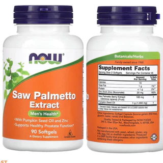 พร้อมส่ง NOW Foods Saw Palmetto Berries 320 mg 550 mg 100 / 250 Capsules ซอว์ปาล์มเมตโต้