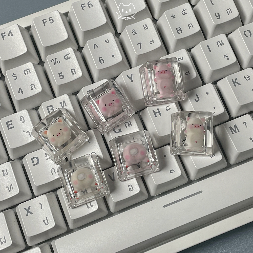คีย์แคปเรซิ่น Piggy น้องหมู resin keycap
