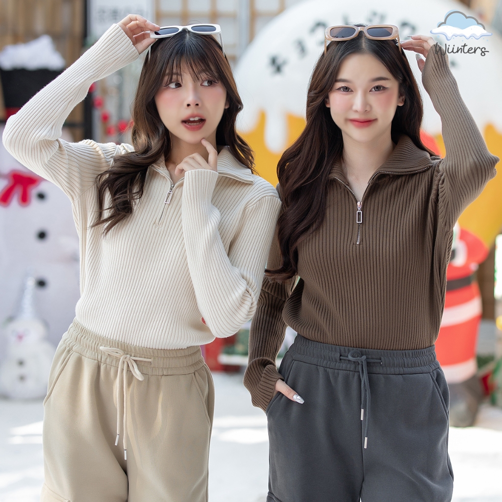 [ Marine Sweater ] 6 สี I สเวตเตอร์ เสื้อไหมพรมตกแต่งซิป เปิด-ปิดได้