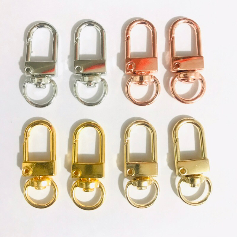 💫 ตะขอก้ามปู รูปตัวยู | มี 4 สีให้เลือก ขนาด 12x33 mm (ราคาต่อ 1 ชิ้น) | ตะขอพวงกุญแจ diy