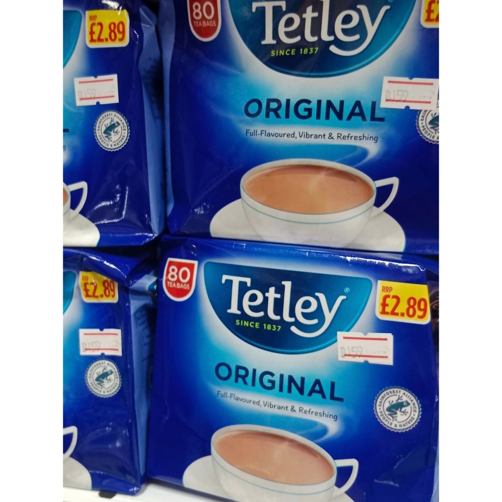 TETLEY / TETLEYS *NEW* x 80 Original Teabags Box of 80 FOIL WRAPPED BAGS OF TEA