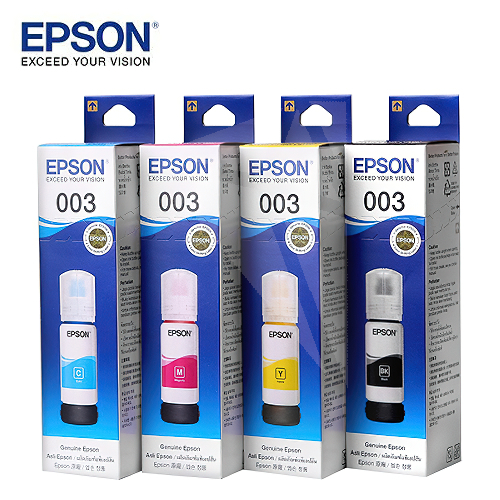 EPSON 003 หมึกแท้ 100% 4 สี BK, C, M, Y แบบแยกสี ของแท้10000% !!พร้อมส่งทุกชิ้น