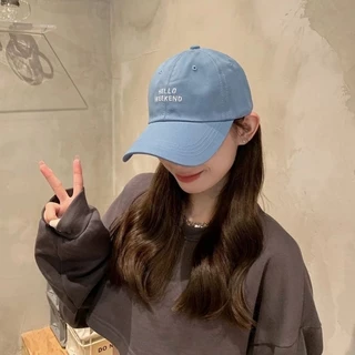 HAT02 สินค้าพร้อมส่งหมวกแก๊ปกันแดด หมวแก๊ปปักอักษร สไตล์เกาหลี