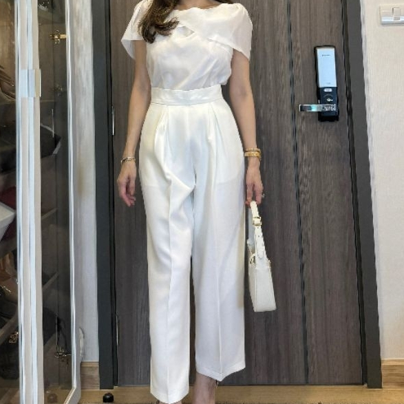 กางเกงทรงกระบอก Fine Lady