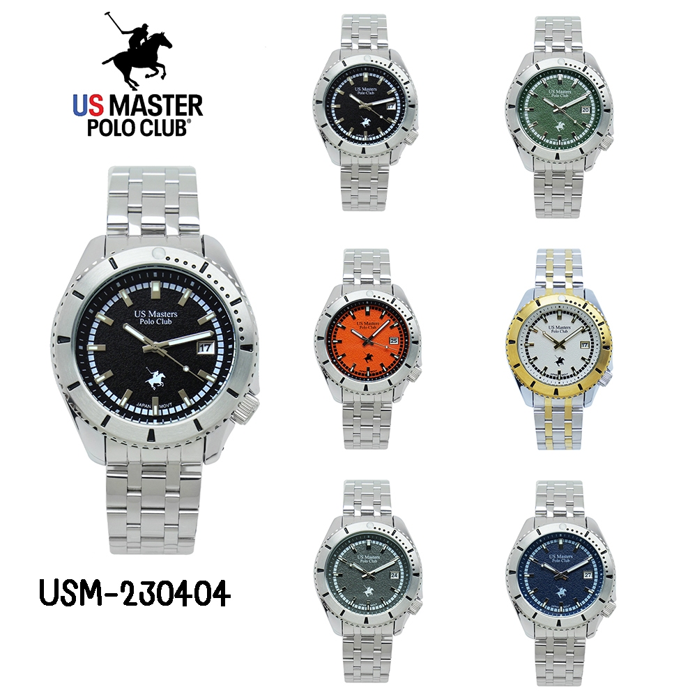 US Master Polo Club นาฬิกาข้อมือผู้ชาย สายสแตนเลส รุ่น USM-230404