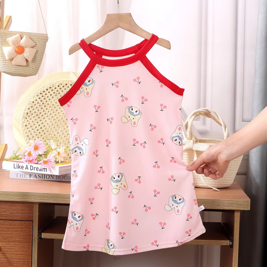 WD6 ชุดเดรสเจ้าหญิงเด็กผู้หญิงลายทางแขนกุดสำหรับชุดเดรสลำลองสำหรับชายหาดเด็กทารกชุดเดรส - รูปที่ 5