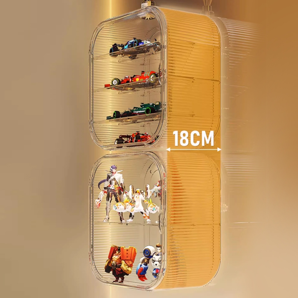 กล่องเก็บโมเดล ตู้โชว์ตุ๊กตา กล่องใส่ตุ๊กตาแบบใส ที่เก็บของสะสม ดีไซน์สวยงาม ทันสมัย ความจุขนาดใหญ่ ของแต่งห้อง - รูปที่ 3