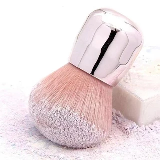 แปรงแต่งหน้า คาบูกิ kabuki ขนนุ่ม หนา พกพาสะดวก มี 2 สีให้เลือก แปรง (สีชมพู สีเงิน)