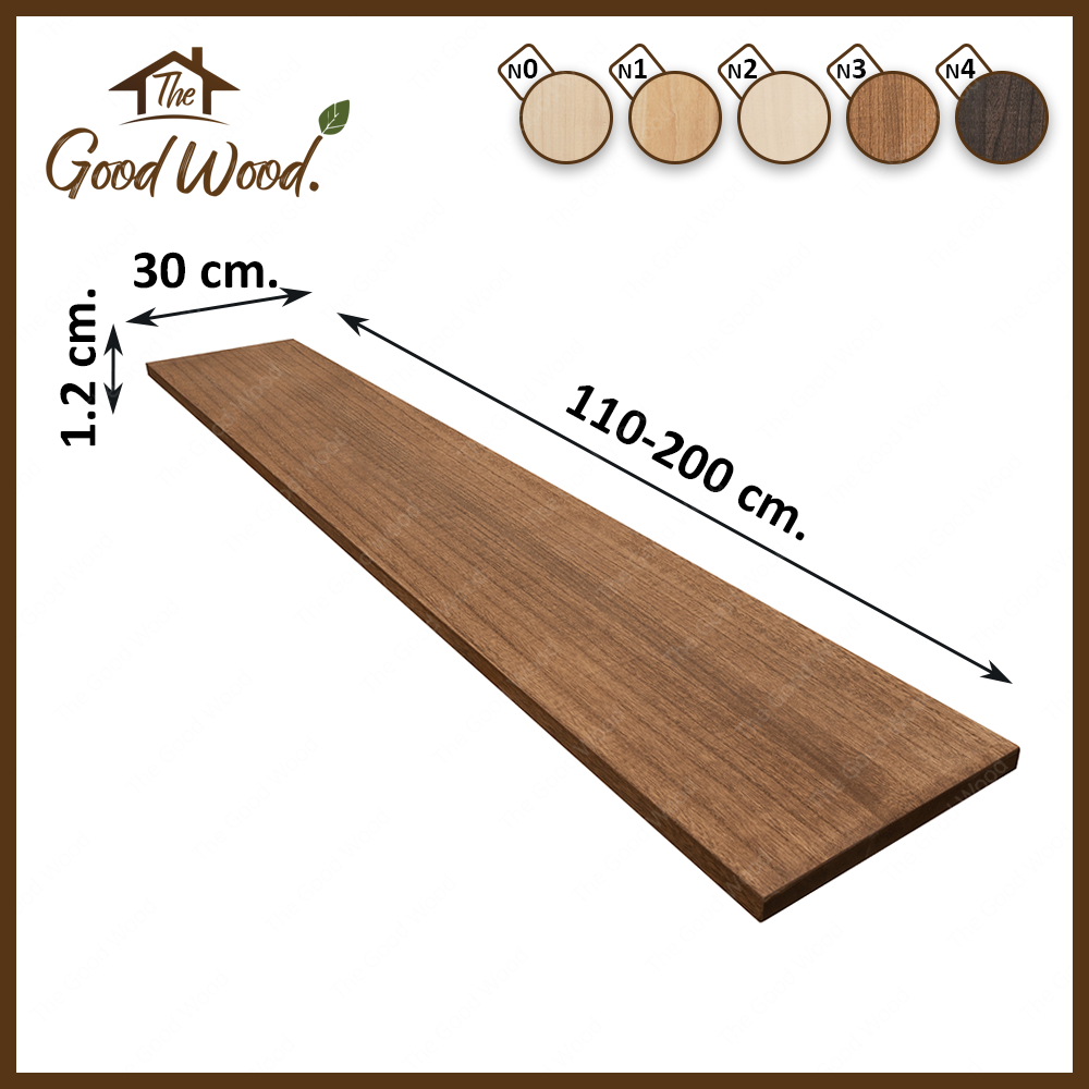 (จัดส่ง 1-2 วัน) ชั้นวางของไม้เพาโลเนีย หนา 12mm. กว้าง 30cm.ยาว 110-200cm.เกรดAB ลายธรรมชาติ PAULOWNIA