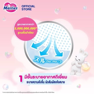 (ยกลัง) รุ่นใหม่เพิ่มรูระบายอากาศ Merries Ultra Jumbo เมอร์รี่ส์ แบบกางเกง ไซส์M/L/XL/XXL ของล็อตใหม่
