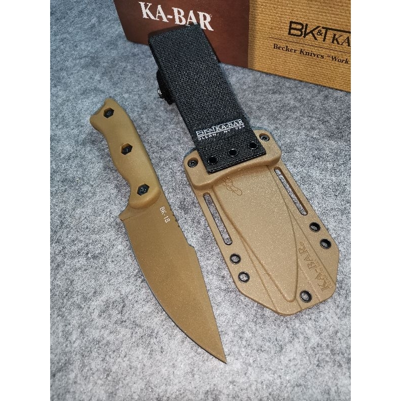 อุปกรณ์​ตั้งแคมป์​เดินป่า[KA-BAR BK18] KA-BAR Becker Harpoon อเมริกัน วัสดุ​ใบ:1095Cro-Van