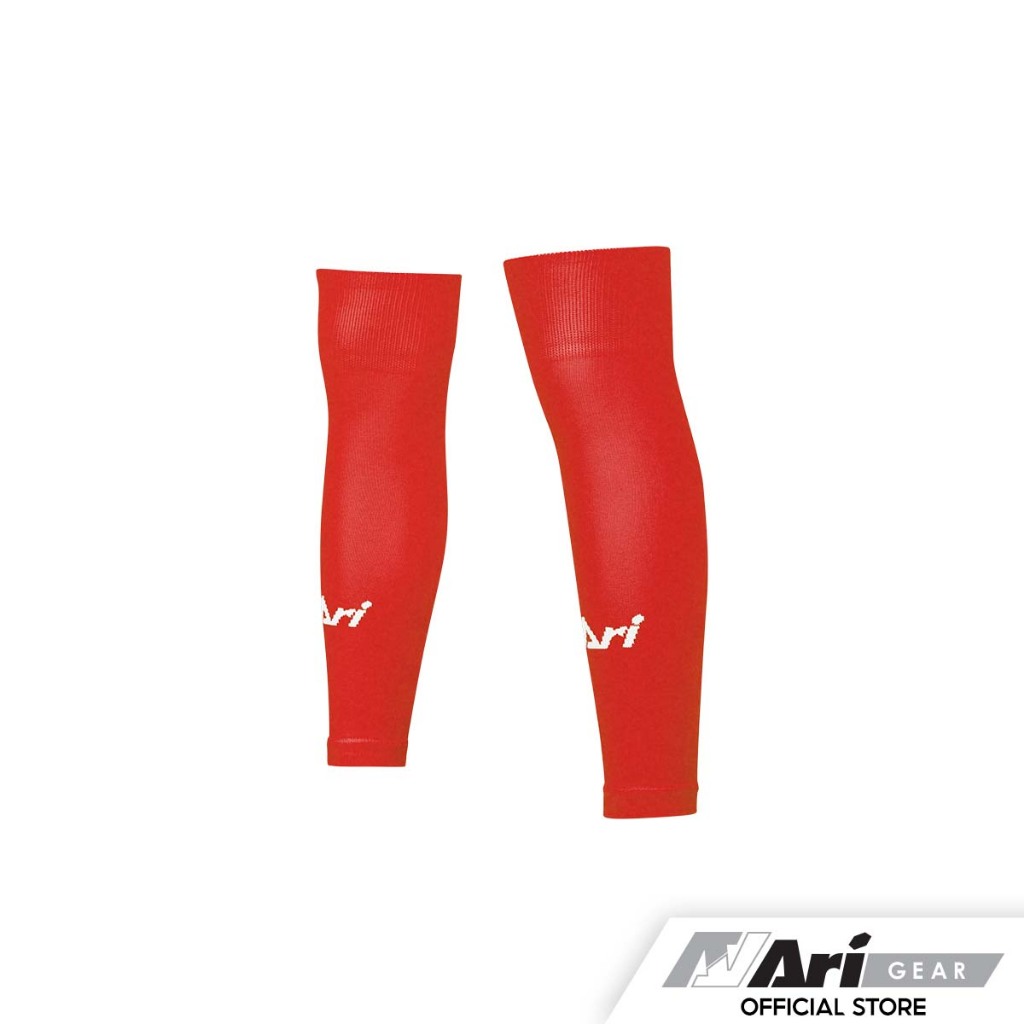 ARI FOOTBALL JUNIOR SLEEVE SOCKS - RED/WHITE ถุงเท้าฟุตบอลเด็กตัดข้อสำเร็จรูป อาริ สีแดง