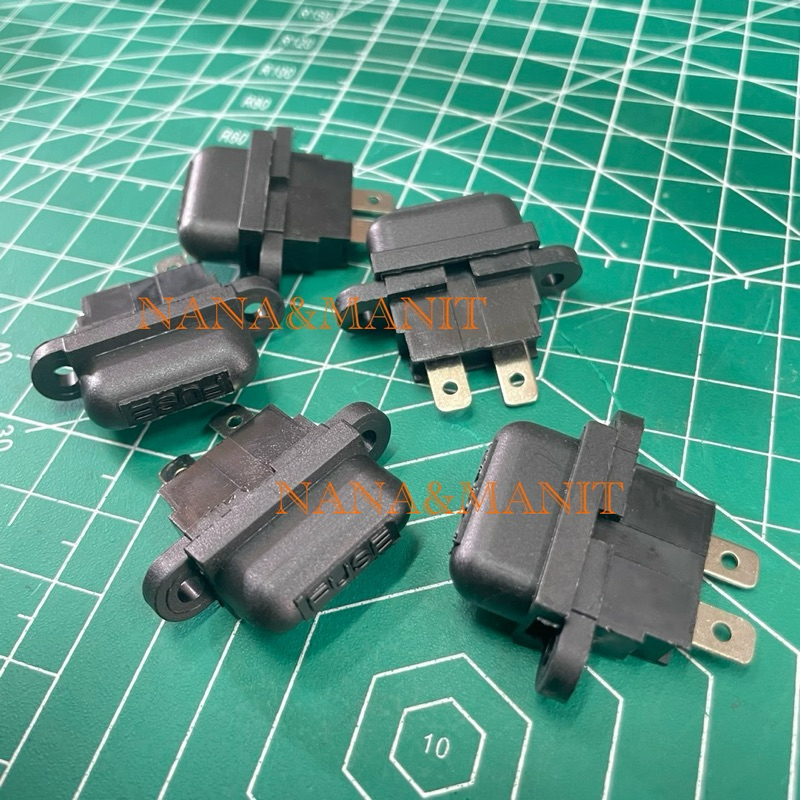 กล่องฟิวส์ รถยนต์ ฐานฟิวส์ กระบอกฟิวส์ Auto Fuse Holder กล่องฟิวส์รถยนต์ ใส่ฟิวส์ก้ามปู 19MM ✅ราคาต่อ 1ตัว