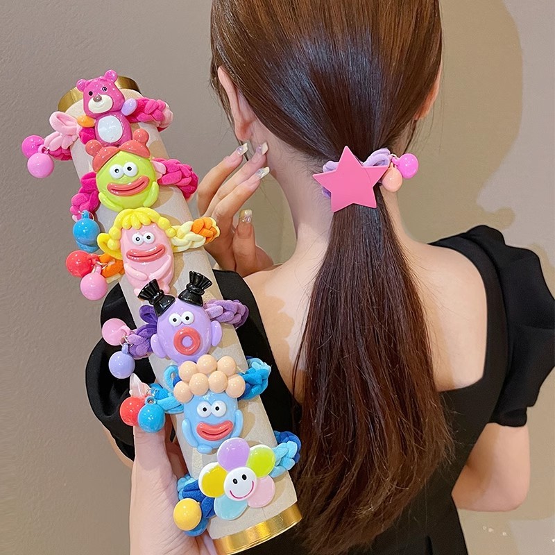🎀ร้านไทย🇹🇭🎀ส่งของไว🎁ตุ๊กตาถักลายการ์ตูนยางรัดผมหวานและน่ารัก