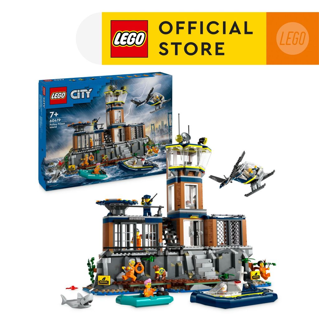 LEGO City 60419 Police Prison Island Building Toy (980 Pieces)