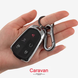 Caravan Crew Keychain keyring สีดำ สไตล์มินิมอล โลหะทั้งหมด