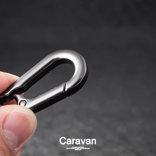 Caravan Crew Keychain keyring สีดำ สไตล์มินิมอล โลหะทั้งหมด