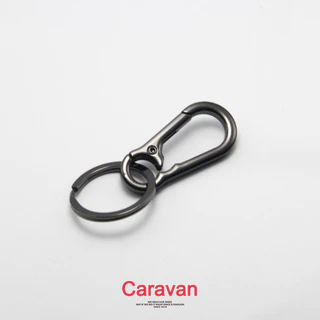 Caravan Crew Keychain keyring สีดำ สไตล์มินิมอล โลหะทั้งหมด