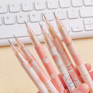 ดินสอกด ลายพีช สุ่มลาย ขนาด0.5 mm อุปกรณ์เครื่องเขียน พร้อมส่ง