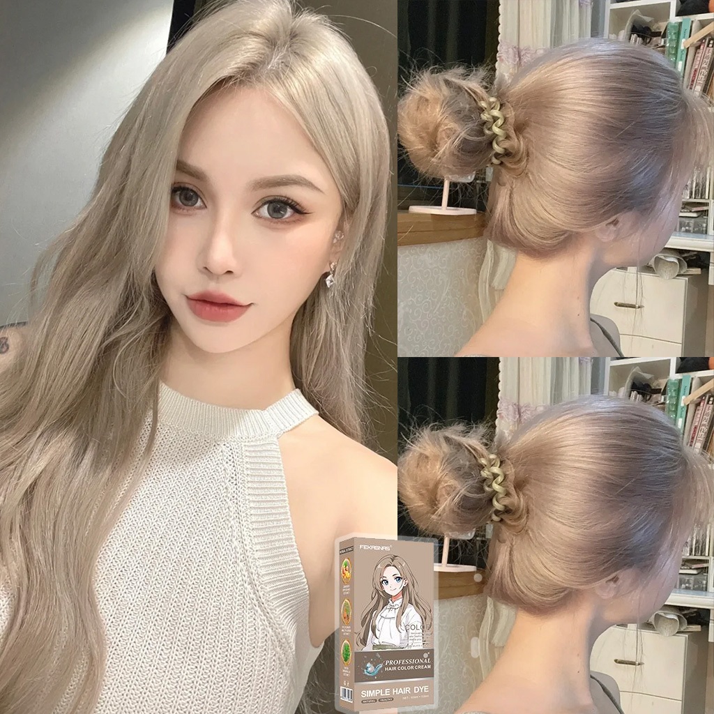 ใช้งานง่ายและการระบายสีที่รวดเร็ว FE สีย้อมผม ย้อมสีผม ครีมย้อมผม สีผมอินเทรนด์ ยาย้อมผม สีย้อมผม เบอริน่า กัดสีผม