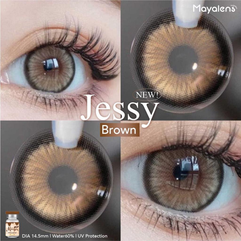 🔥คอนแทคเลนส์ Silicone Hydrogel ค่าอมน้ำ 60%✨ขนาดกลาง✨ Jessy ✨Mayalens Premium