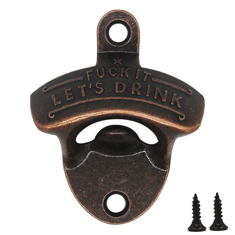 🍾iandmysis2021🍾ที่เปิดขวดเบียร์ติดผนัง เปิดฝาจีบ bottle opener  สไตล์วินเทจ 1 ชิ้น แถมสกรู ร้านไทย สินค้าพร้อมส่ง
