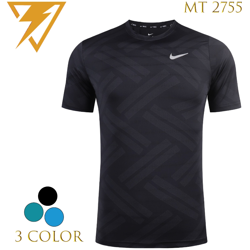 เสื้อกีฬาออกกำลังกายแขนสั้น เนื้อผ้าลื่น รุ่น MT 2755