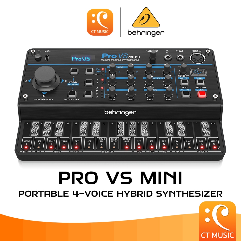 Behringer Pro VS Mini Portable 4-Voice Hybrid Synthesizer ProVSMini ProVS VSMini