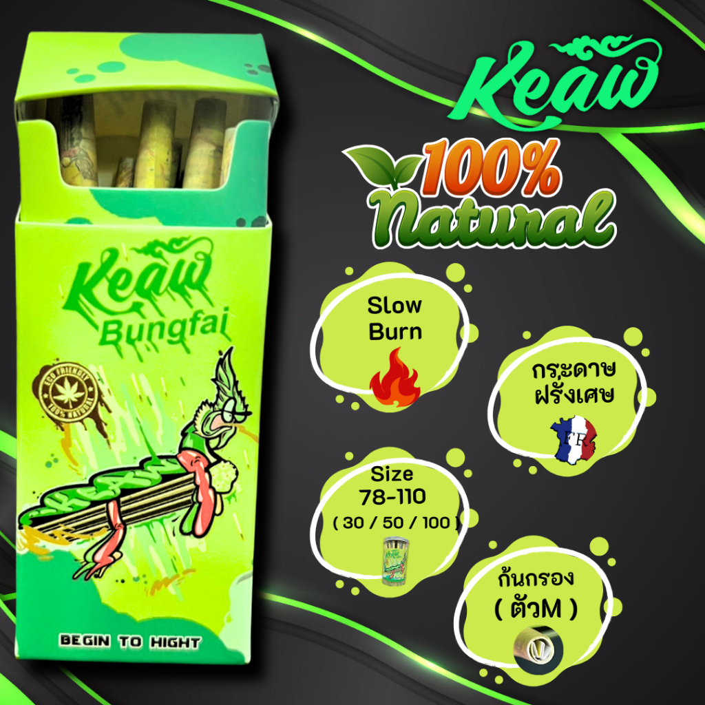 NEW!! Box set กระดาษโรลสำเร็จ ( Keaw Bungfai ) พร้อมใช้งาน Siz 78 - 110 mm. ยกกล่อง
