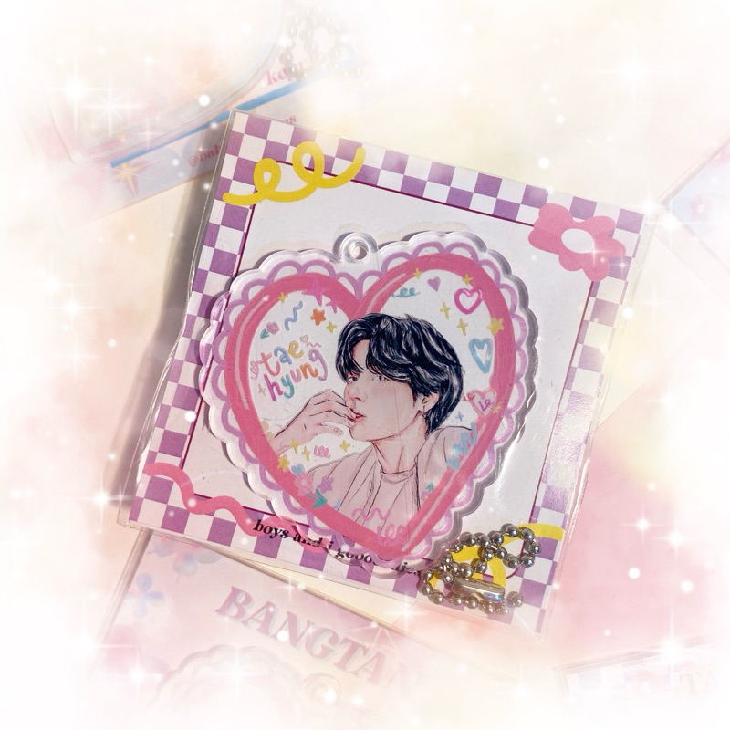 💜 V BTS KEYRING FANART ✨ พวงกุญแจ อะคริลิค แฟนอาร์ต แทแท พร้อมส่ง ! 💜