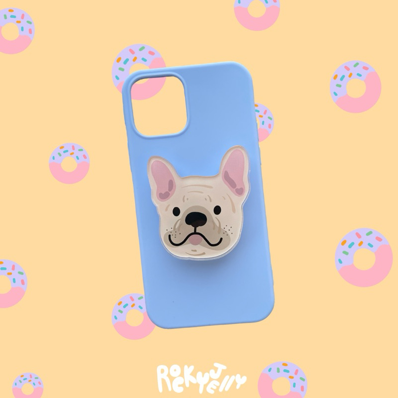Rockyjelly - Griptok French bulldog cream / Phone grip