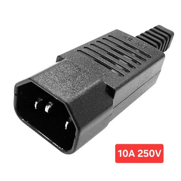 ปลั๊ก AC 3 ขา ตัวผู้ แบบต่อสาย 10A 250V (ราคาต่อ 1 ชิ้น)