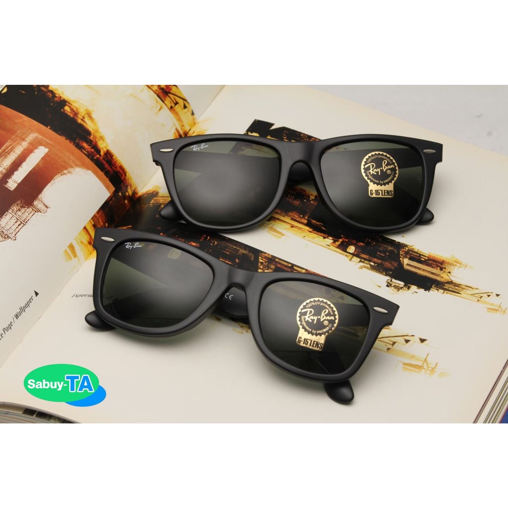 แว่นกันแดด Ray-Ban Wayfarer RB2140F 901(ดำเงา) 901S(ดำด้าน) 902(ลายกระ) และสีขายดีอื่นๆรับประกันศูนย์ 2 ปีเต็ม