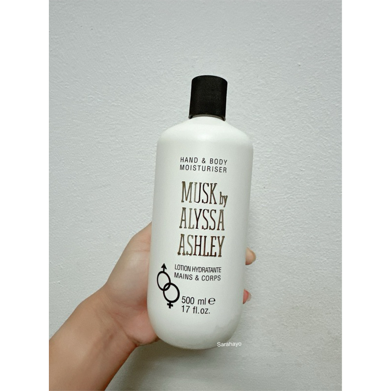 Alyssa Ashley White Musk Hand & Body Moisturiser 500 ml. สำหรับผิวแห้ง