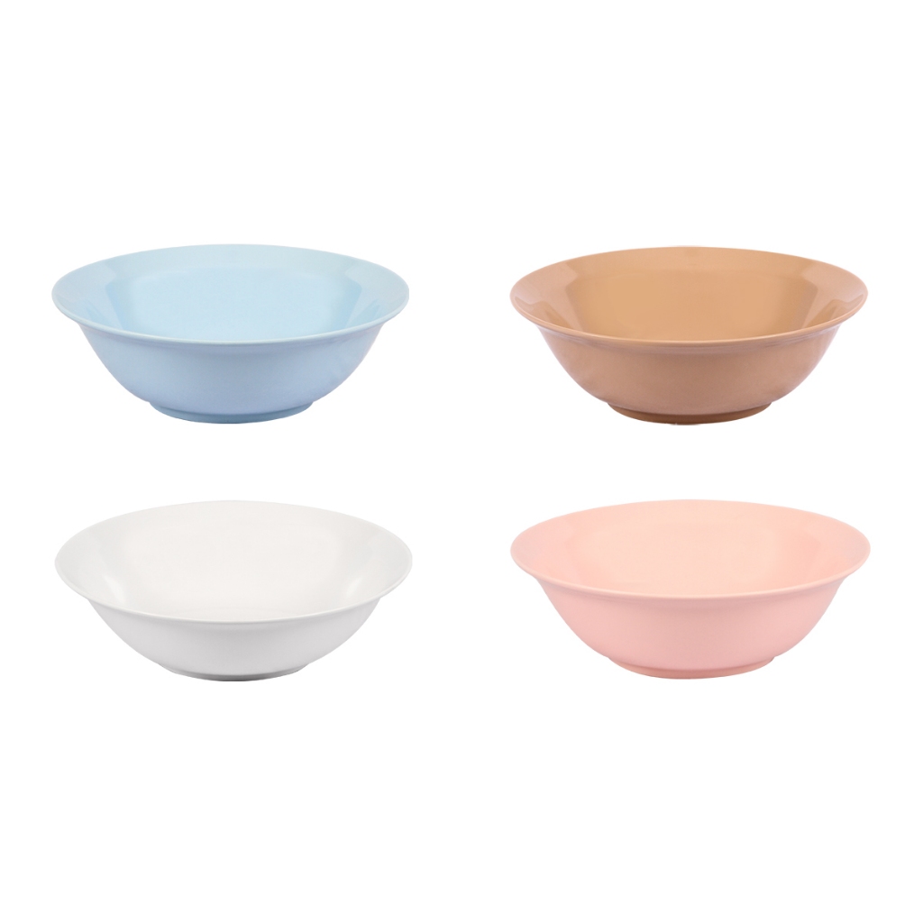 ชามแกงมีขอบ 8″ แพ็ค6ใบ/ใบละ42 เมลามีนแท้100% Made in Thailand  มี 4 สี