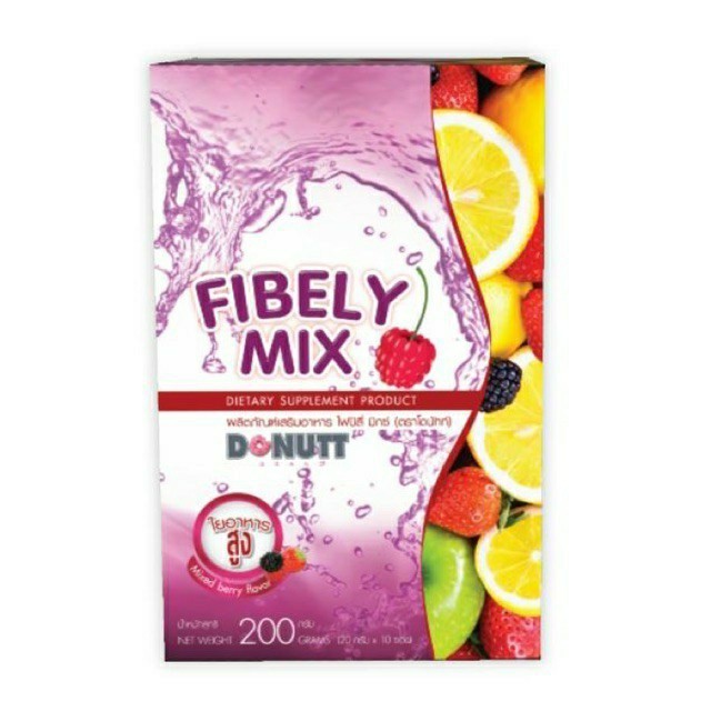 [10 ซอง] DONUTT Total Fibely โดนัทท์โทเทิล ไฟบิลี่ Donutt Fibely Mix โดนัทท์ไฟบีลี่มิกซ์