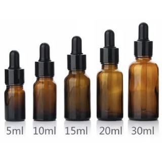 10 ขวด/แพค ขวดแก้วแบ่ง 5/10/15/20/30/50/100 ML