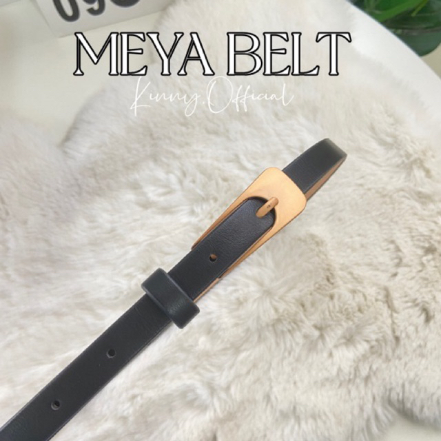 Meya Belt เข็มขัดผู้หญิง เข็มขัดใส่ทำงาน อะไหล่ทองหัวเหลี่ยม
