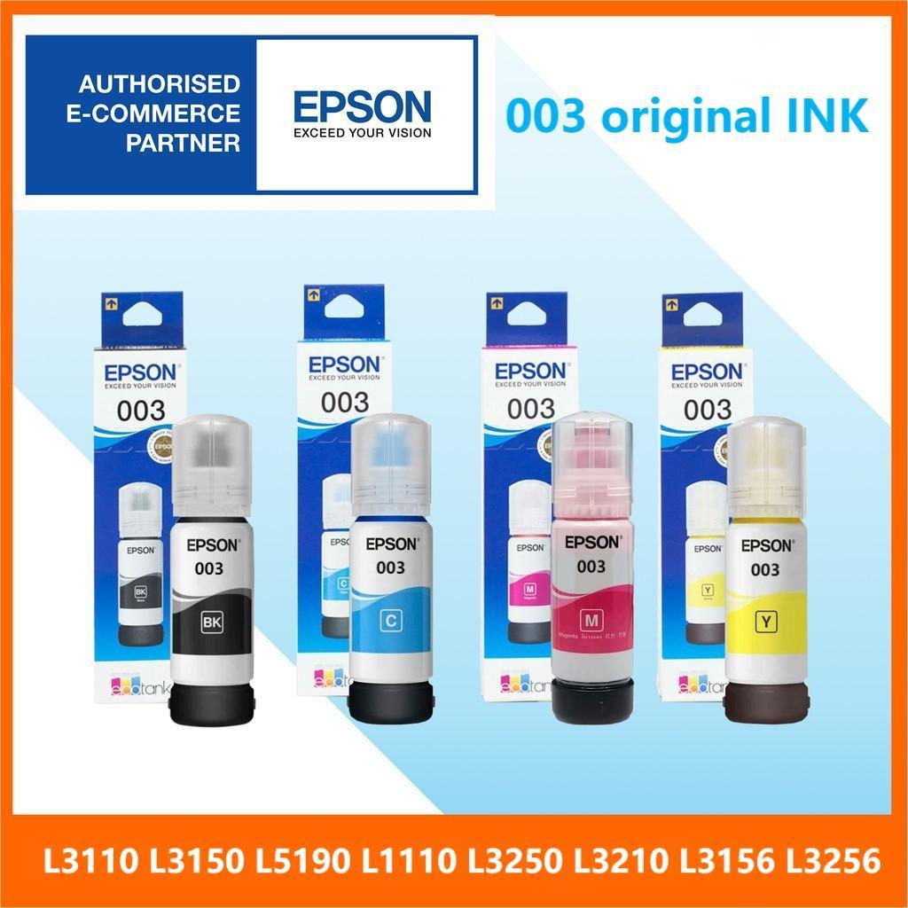 หมึก epsonรหัส 003 จากศูนย์แท้ 100% สินค้าเอปสันไทยแลนด์ {สามารถออกใบแจ้งหนี้ได้}