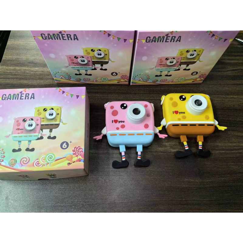 กล้องความละเอียดสูงสำหรับเด็กดิจิตอลการ์ตูนสุดน่ารักที่สามารถถ่ายรูปและเล่นเกมเป็นของขวัญได้
