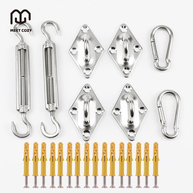 MEET COZY M6 ชุดฮาร์ดแวร์ม่านบังแดด สเตนเลส 304 Shade Sail Hardware สําหรับแขวนสระว่ายน้ํา# 1 FM6
