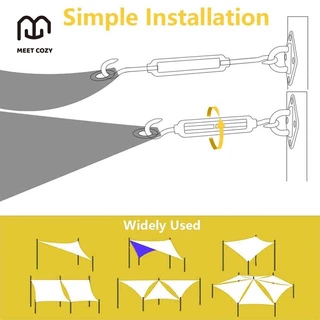 MEET COZY M6 ชุดฮาร์ดแวร์ม่านบังแดด สเตนเลส 304 Shade Sail Hardware สําหรับแขวนสระว่ายน้ํา# 1 FM6