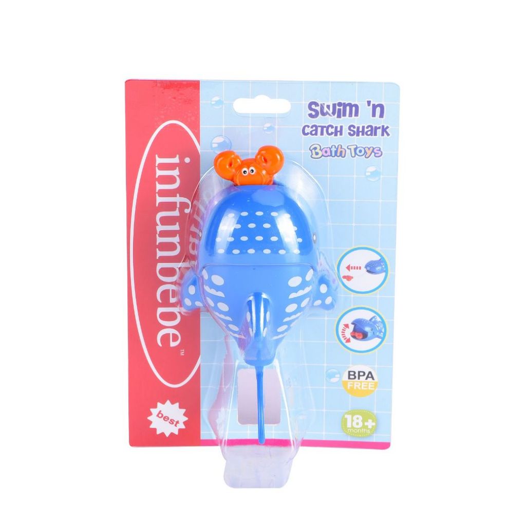 Wel-B x Infunbebe SWIM'N CATCH SHARK (ฉลามของเล่นเด็ก) -ของเล่นเด็ก อาบน้ำ เซ็ตของเล่น ลอยน้ำ