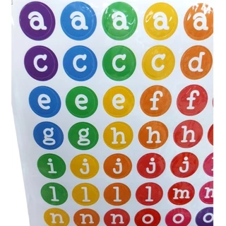 สติ๊กเกอร์กันน้ำ สีสันสดใส ABC,123,ก-ฮ