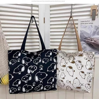 กระเป๋าผ้ามินิมอล 6 ลายสกรีน ขนาด 39x35cm กระเป๋า Tote Bag（yoloo）